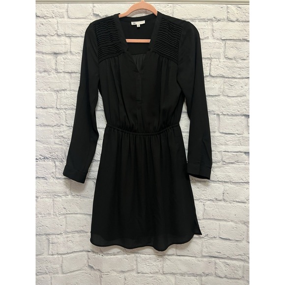 DR2 by Daniel Rainn Dresses & Skirts - DR2 Daniel Rainn Black V-Neck Elastic Waist Mini Dress Cottagecore Boho Size XS